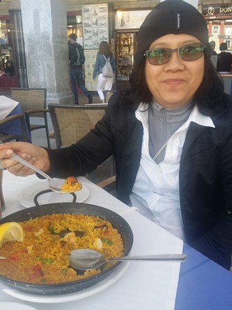 Eating Paella in Madrid