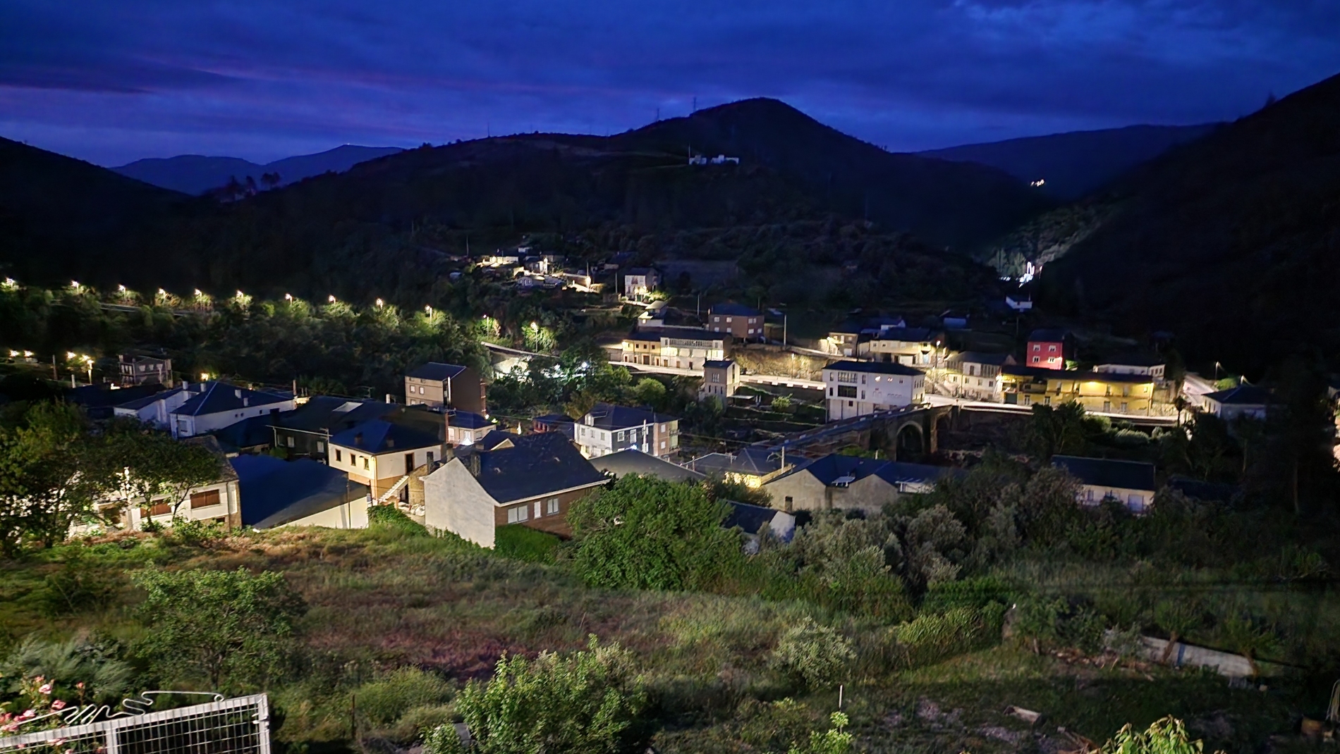 Leaving Sobradelo on the Camino Invierno before Dawn