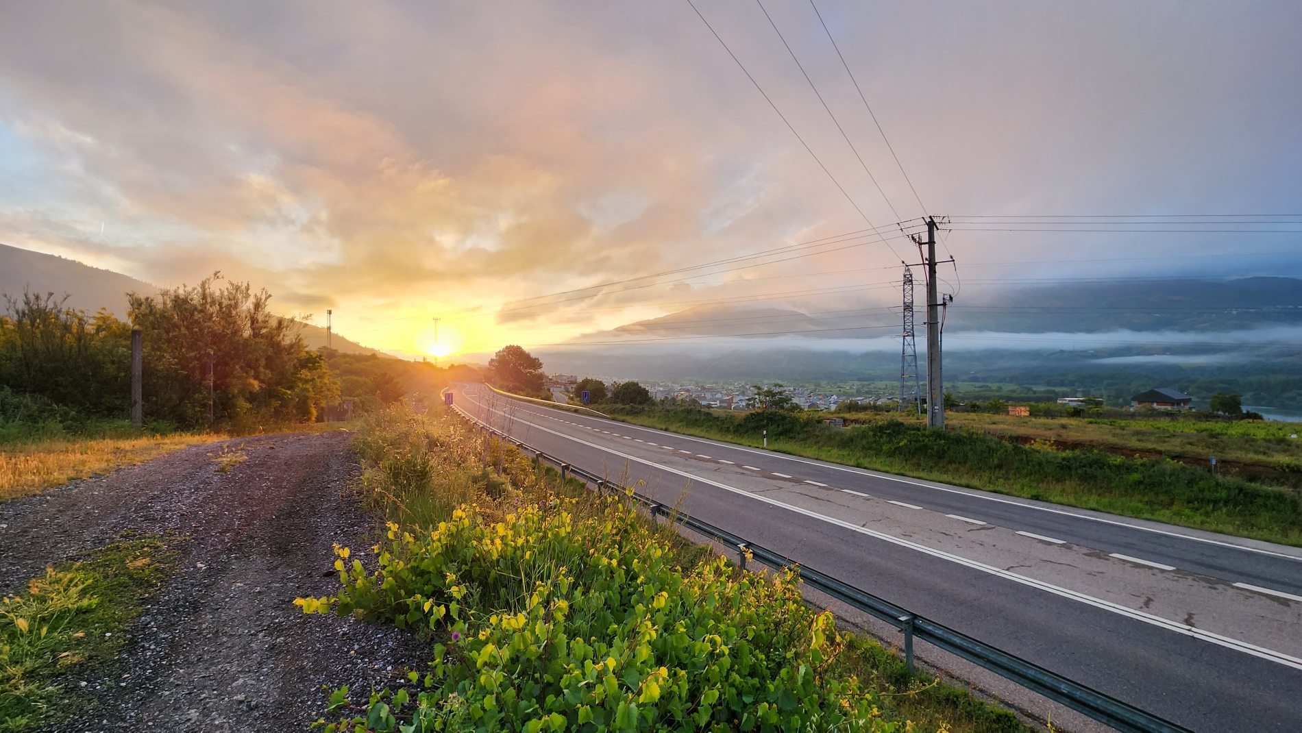 Leaving A Rua at Dawn on the Camino Invierno